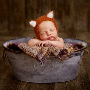 Newborn photography in studio fox newborn photoshoot beautiful newborn baby photography
