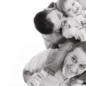 Black and white photography from family portrait session