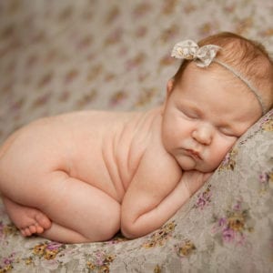 Photo of sleeping newborn