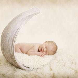 Photograph of sleeping newborn
